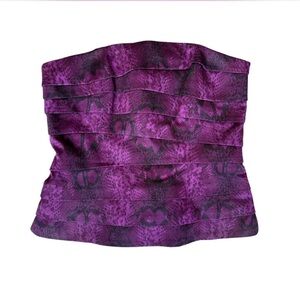 White House Black Market Black and Purple Corset